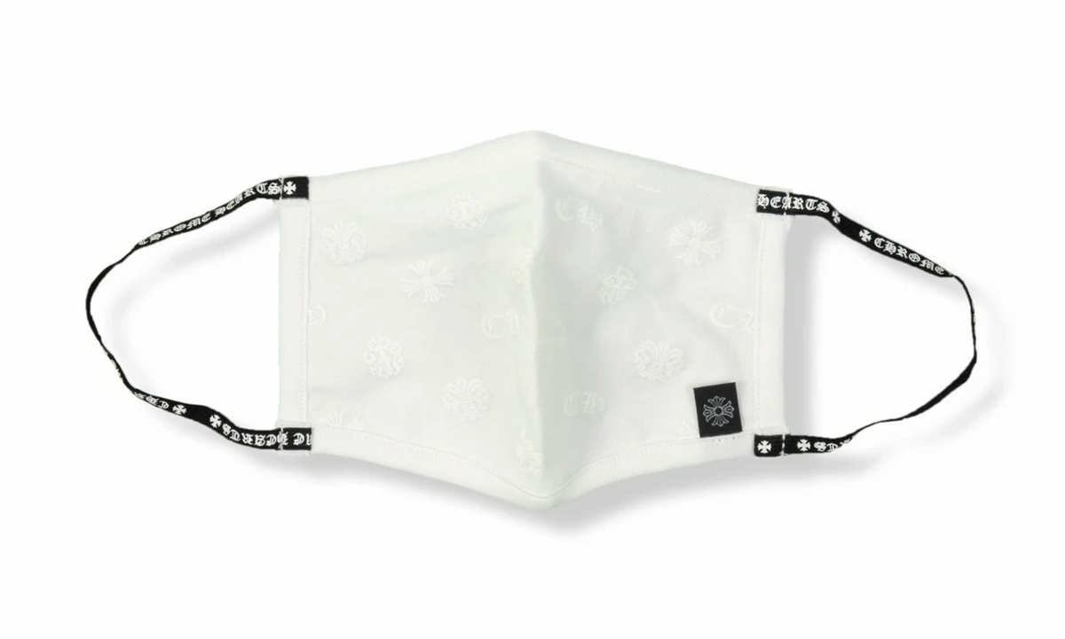 Custom 100% Cotton Face White Mask - Embroidered Custom Design - EmbroSoft