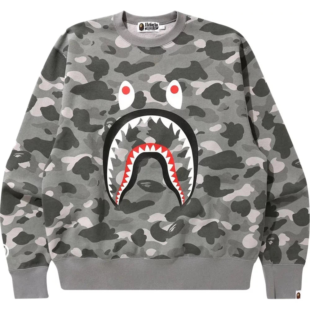 BAPE Color Camo Shark Relaxed Fit Crewneck 'Grey' – LacedUp BAPE Color Camo Shark Relaxed Fit Crewneck 'Grey' – LacedUp