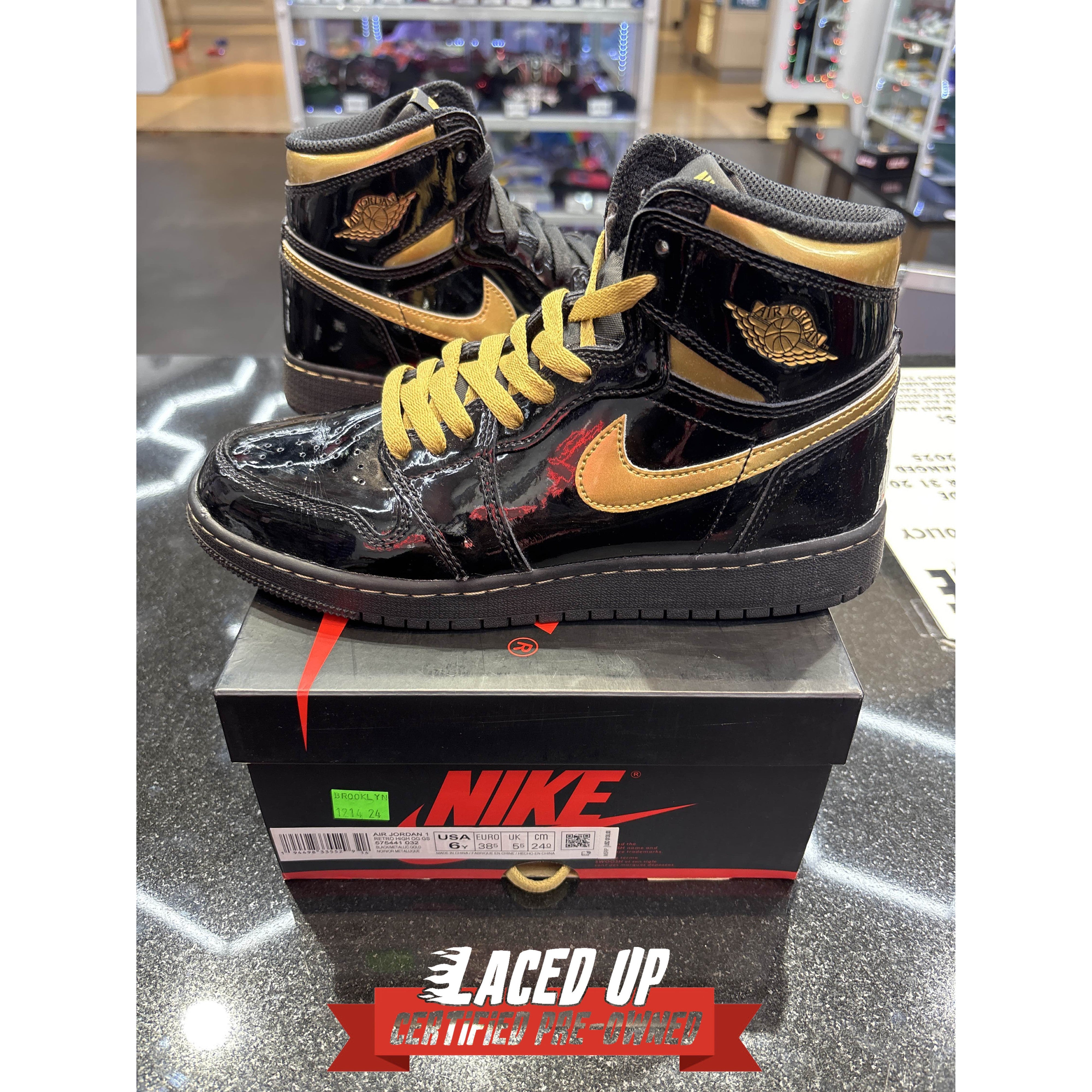 Jordan 1 retro high outlet black metallic gold 2020 GS