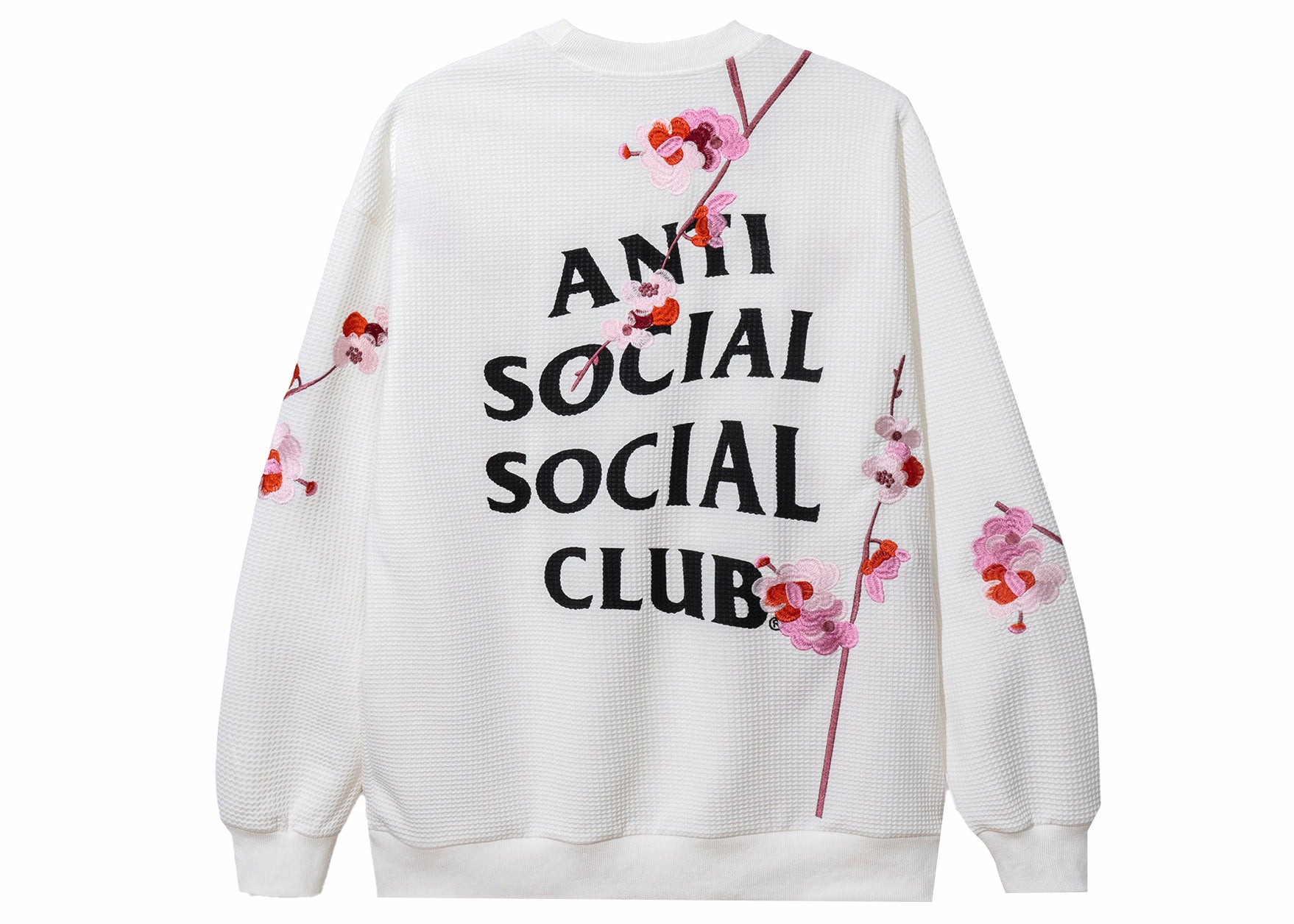 Anti Social Social Club Kkoch Thermal Knit Crewneck Sweater White