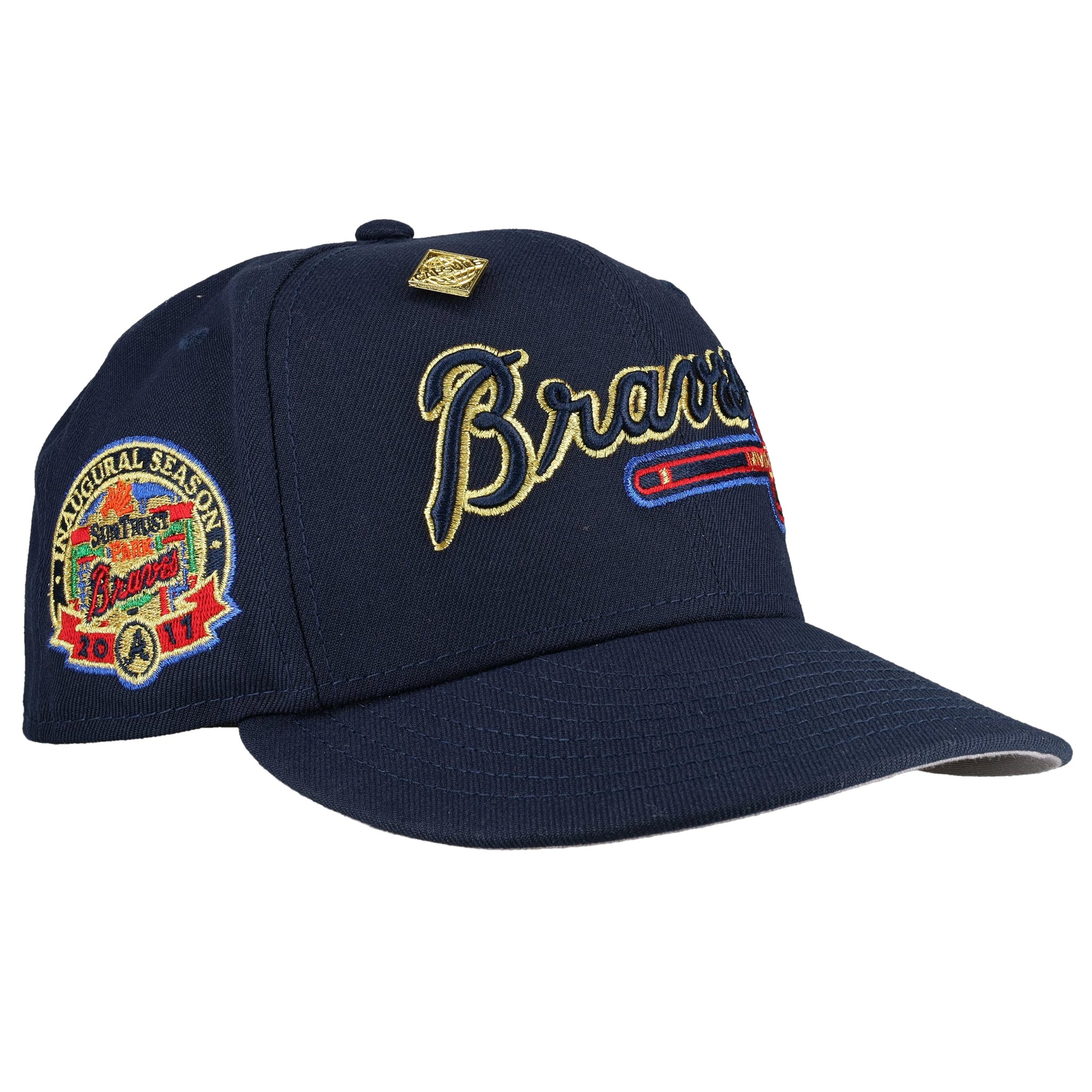 Atlanta Braves 2025 Speedway Classic Navy Flame 59Fifty A Frame