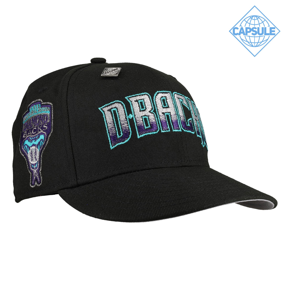 Capsule Hats - Arizona Diamondbacks 1998 Inaugural Metallic Script 59F ...