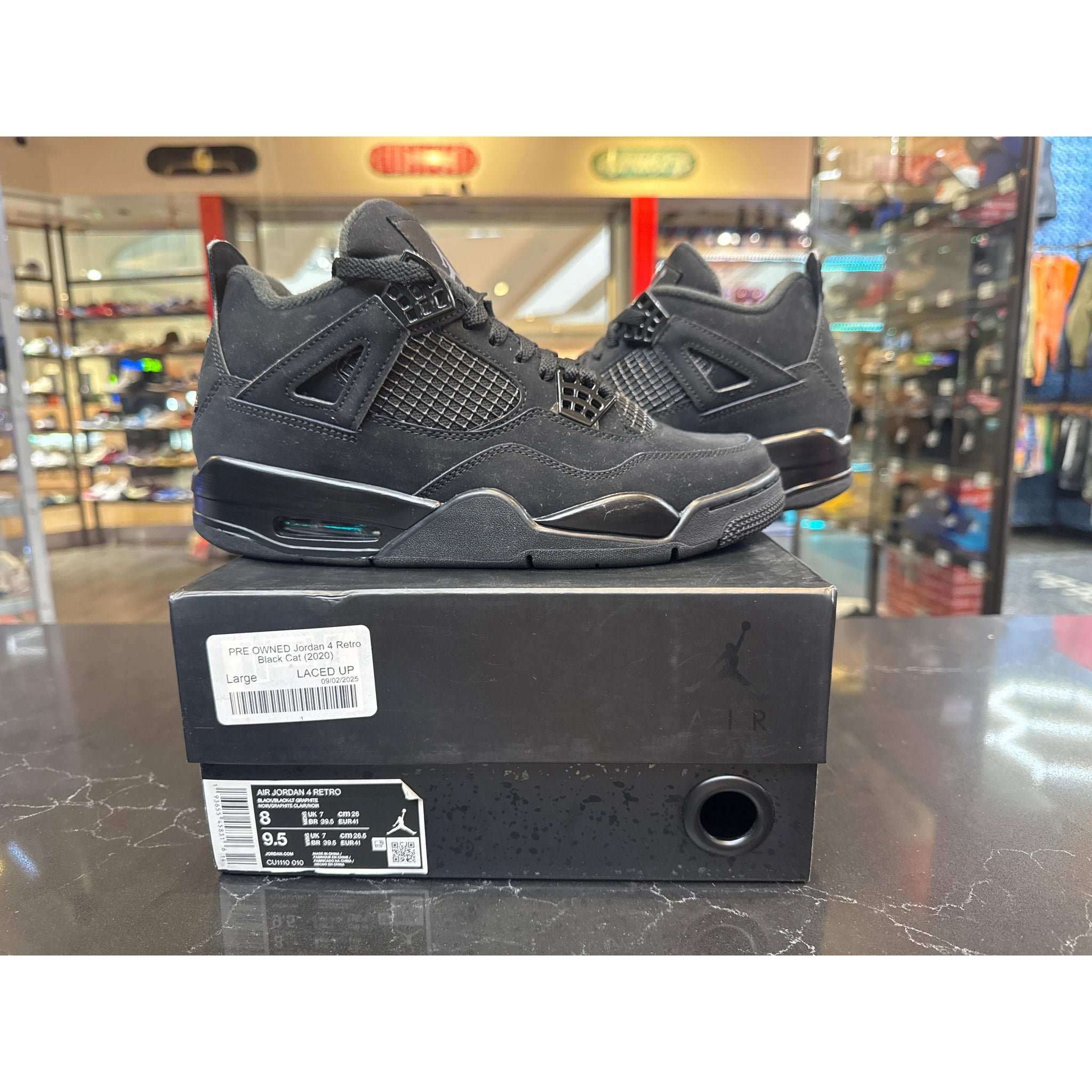 jordan black cat box