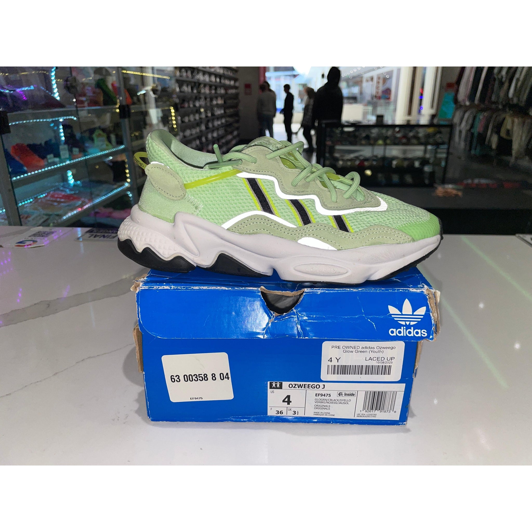 PRE OWNED adidas Ozweego Glow Green (Youth) – LacedUp
