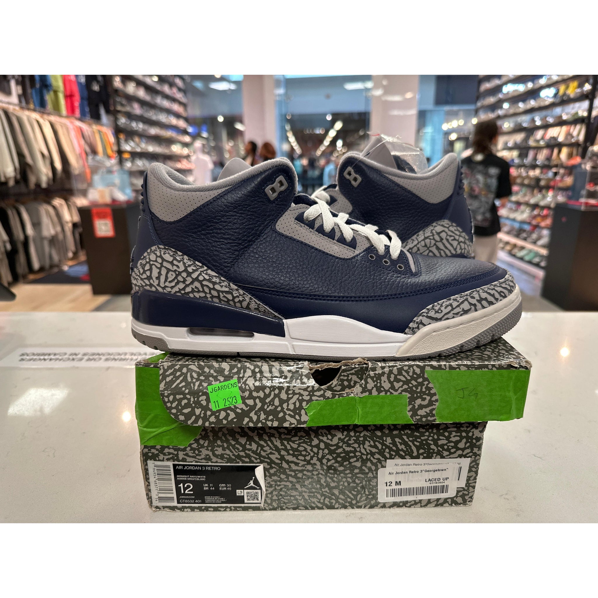 retro 3 jordans georgetown