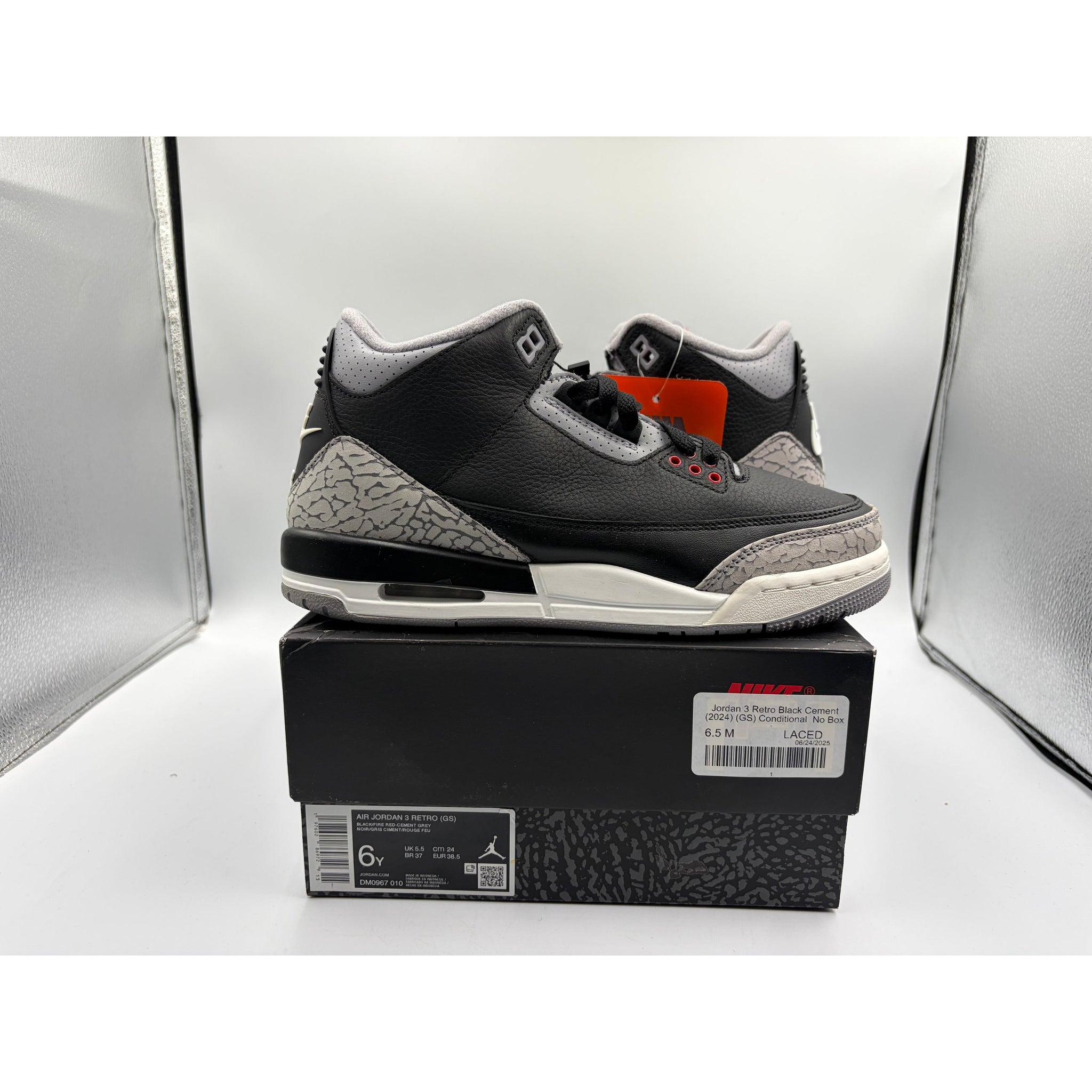 Jordan 3 Retro Black Cement (2024) (GS) Conditional No Box – LacedUp