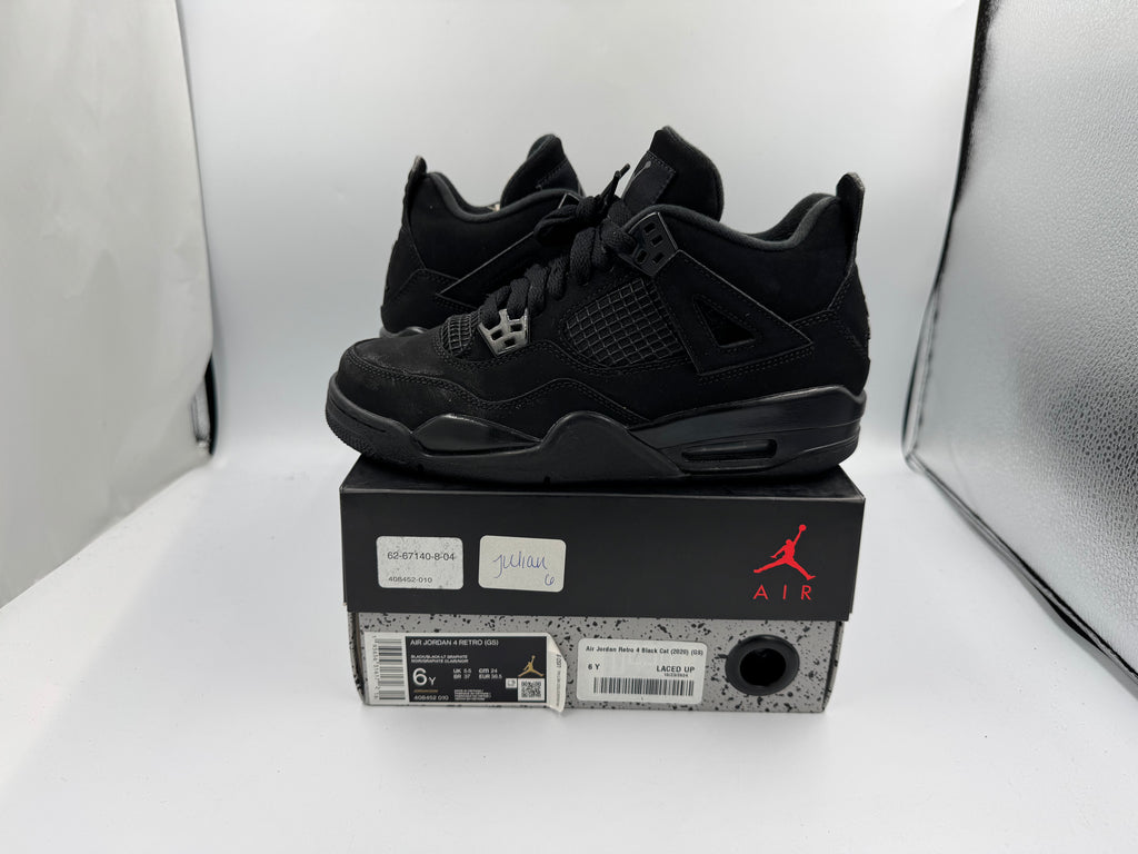 PRE OWNED Air Jordan Retro 4 Black Cat (2020) (GS  display picture 1