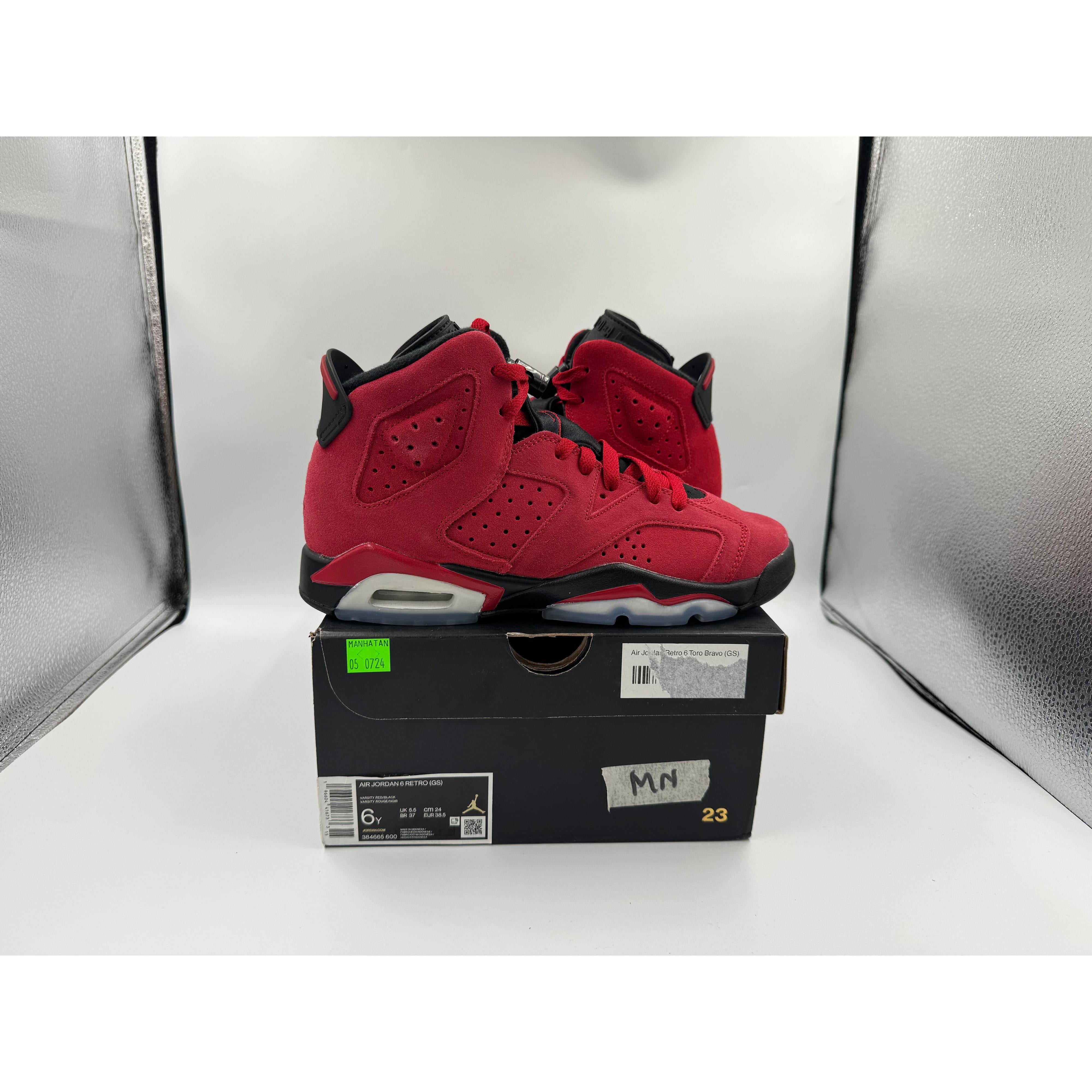 PRE OWNED Air Jordan Retro 6 Toro Bravo (GS) Conditional – LacedUp, image size:4000x4000