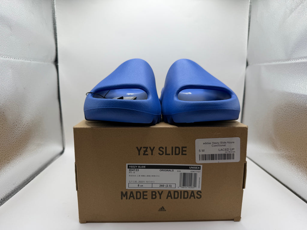 adidas Yeezy Slide Azure Conditional – LacedUp
