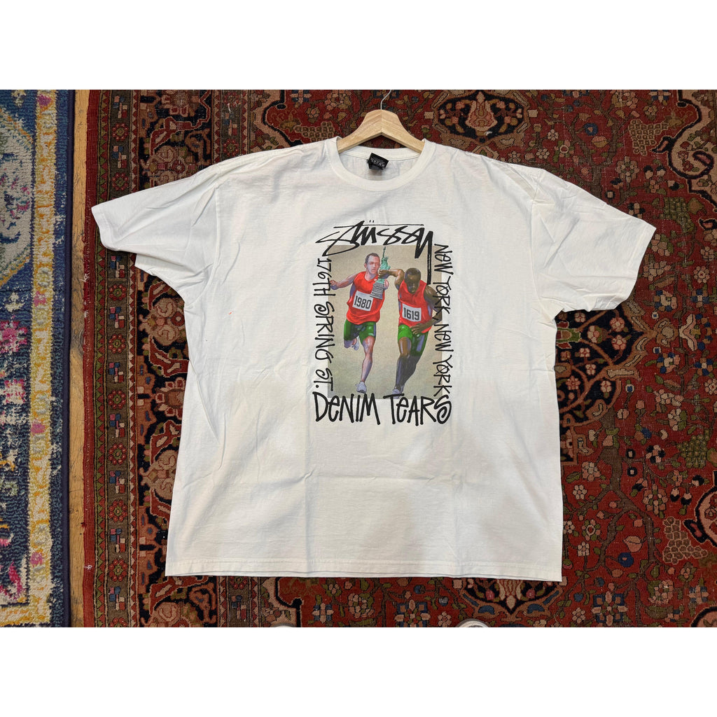 Stussy x Denim Tears Pass The Baton T-shirt White – LacedUp