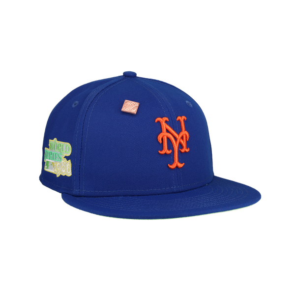 New York Mets Citrus Pop 1986 World Series Patch Fitted Hat – LacedUp