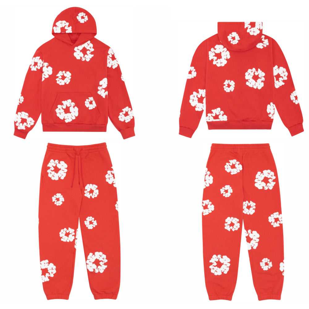 Denim Tears The Cotton Wreath Sweatsuit Red (Full Set) – LacedUp