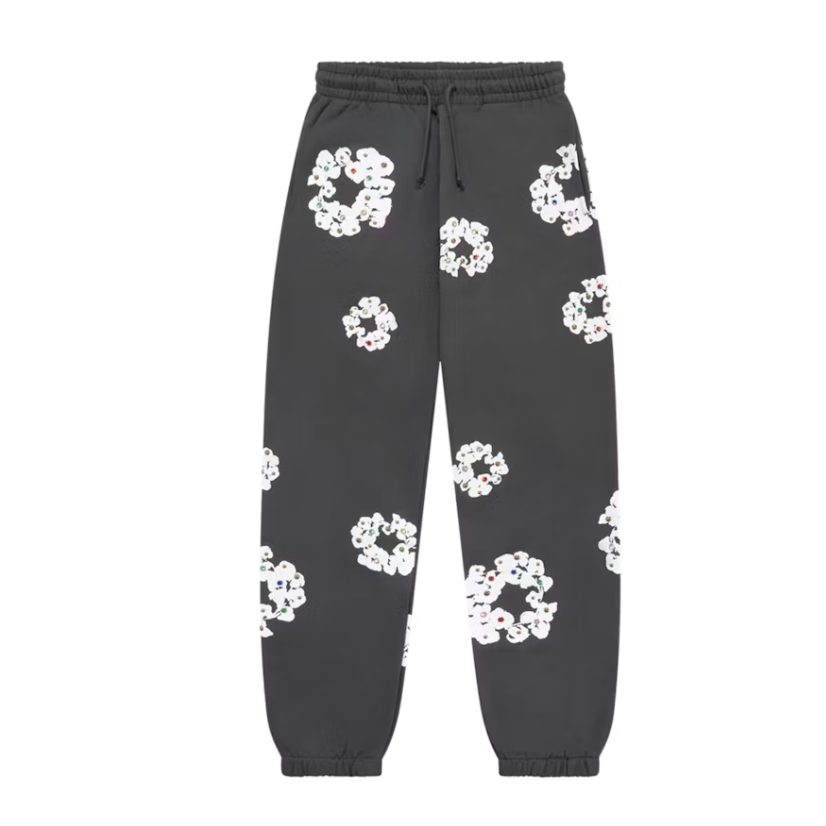 Denim Tears Cotton Wreath Sweatpants Black – LacedUp