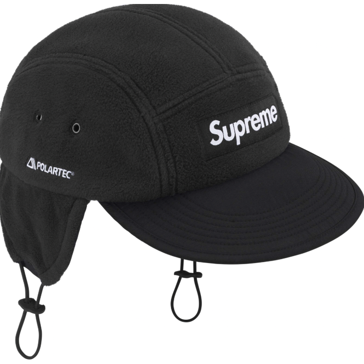 Supreme Polartec Earflap Camp Hat FW24 (Black) – LacedUp