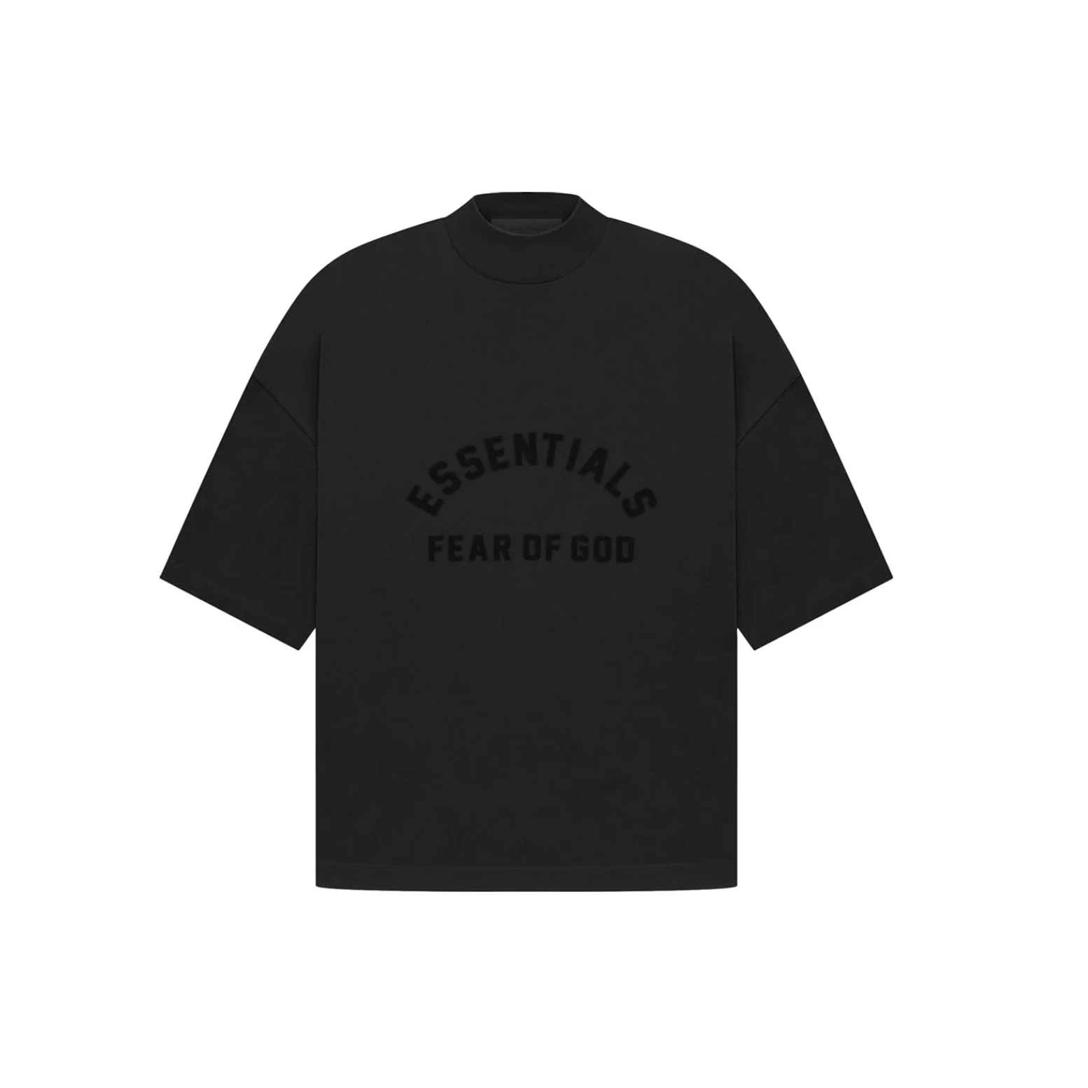 Fear of God Essentials Black Bonded Tee T-Shirt (Jet Black Fear of God Essentials Black Bonded Tee T-Shirt (Jet Black