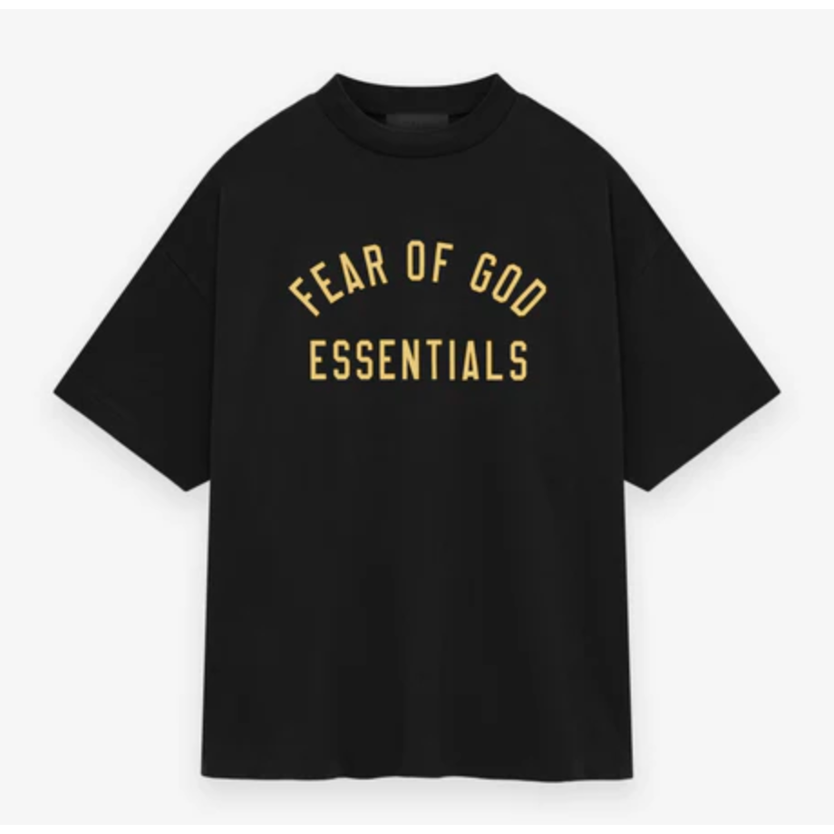 Fear of God ESSENTIALS エッセンシャルズ　厚手　tee Fear of God Essentials Stretch Limo Black Short Sleeve T-Shirt Sz