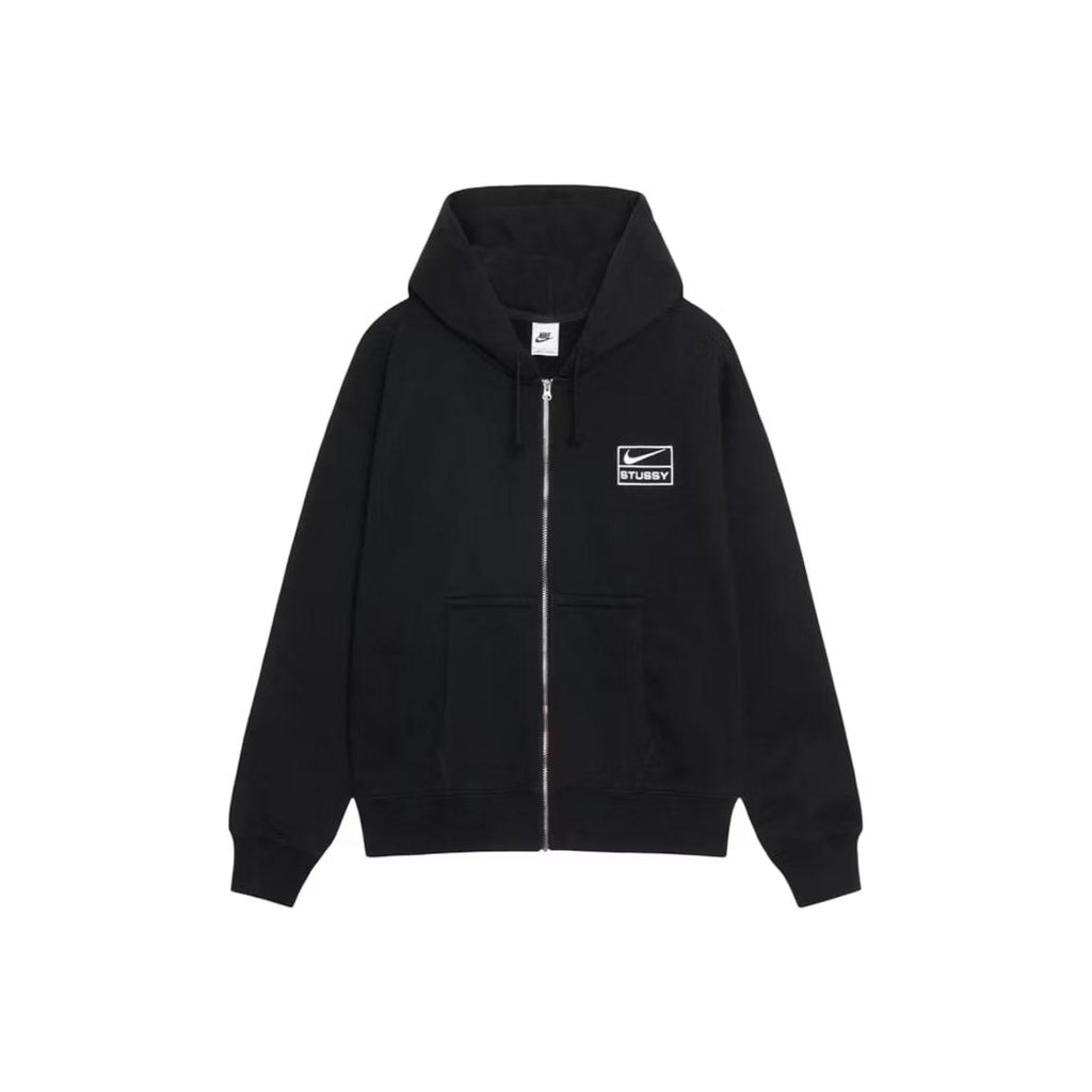 Stussy x Nike Stone Washed Fleece Zip Sweatsuit (FW25) Black FULL