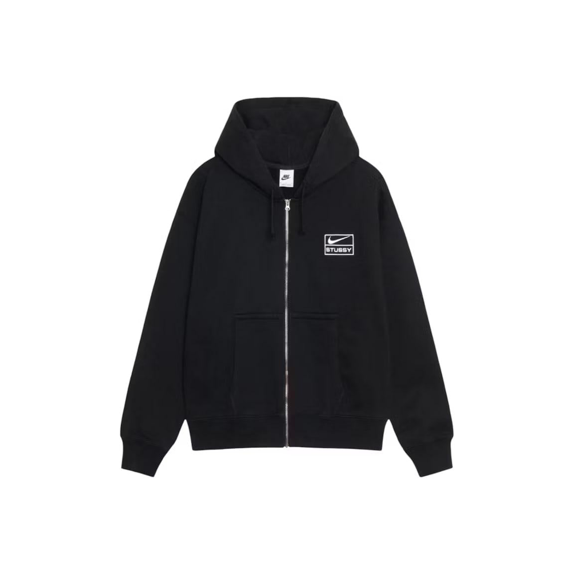 Stussy x Nike Stone Washed Fleece Zip Sweatsuit (FW25) Black FULL