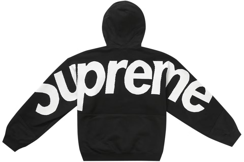 Supreme Big Logo Jacquard Hooded Sweatshirt Black – LacedUp