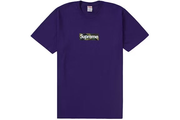 Supreme Camo Box Logo Tee FW23 Purple – LacedUp - Main Image