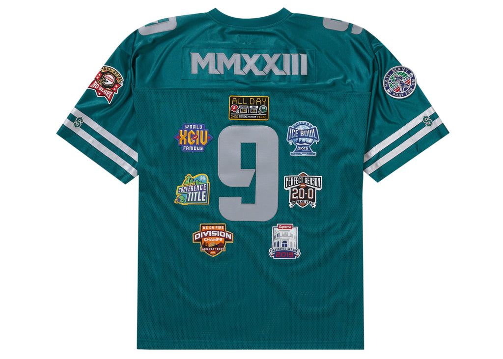 Supreme Championships Embroidered Football Jersey Dark Teal – LacedUp