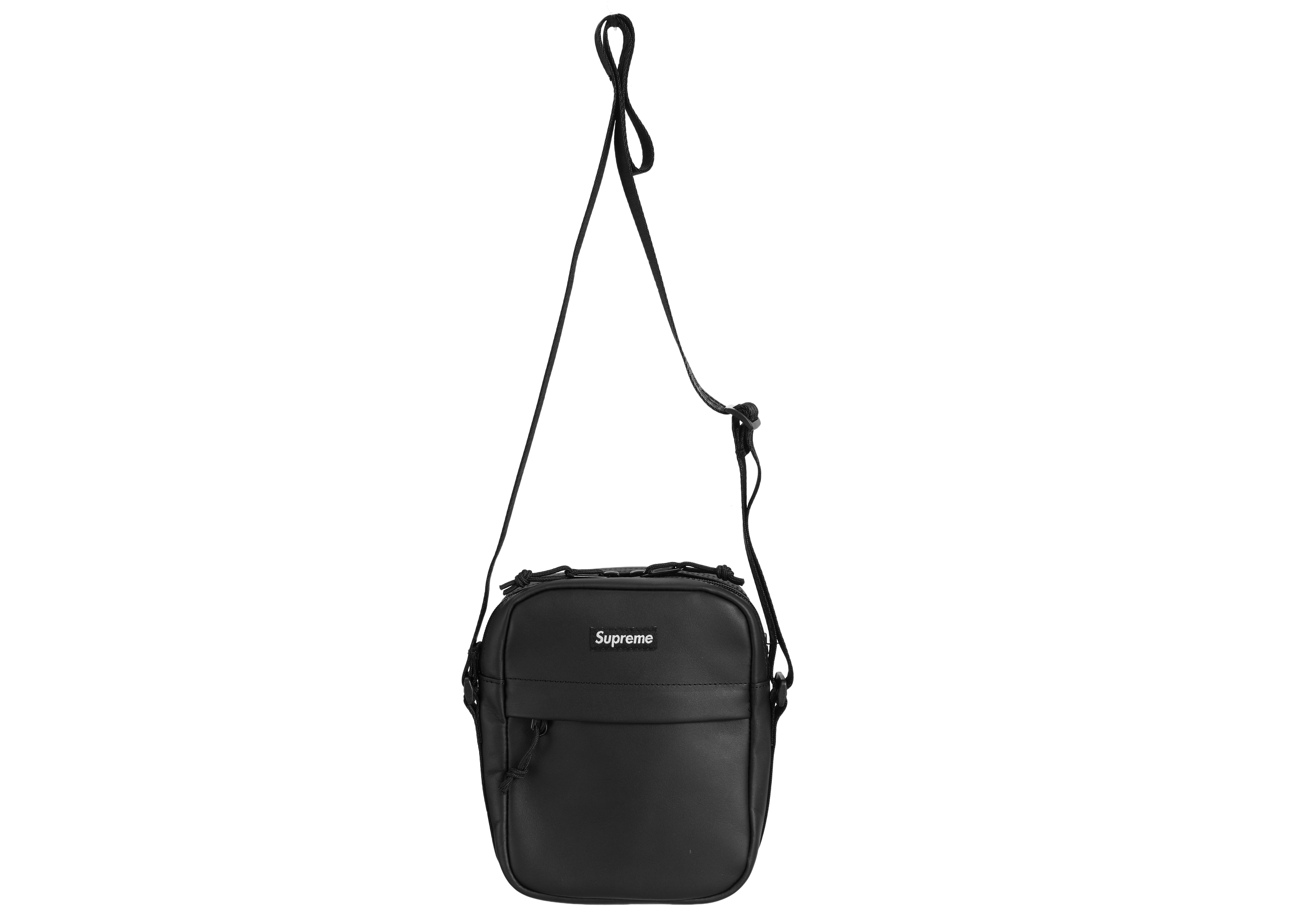 Supreme Leather Shoulder Bag Black – LacedUp