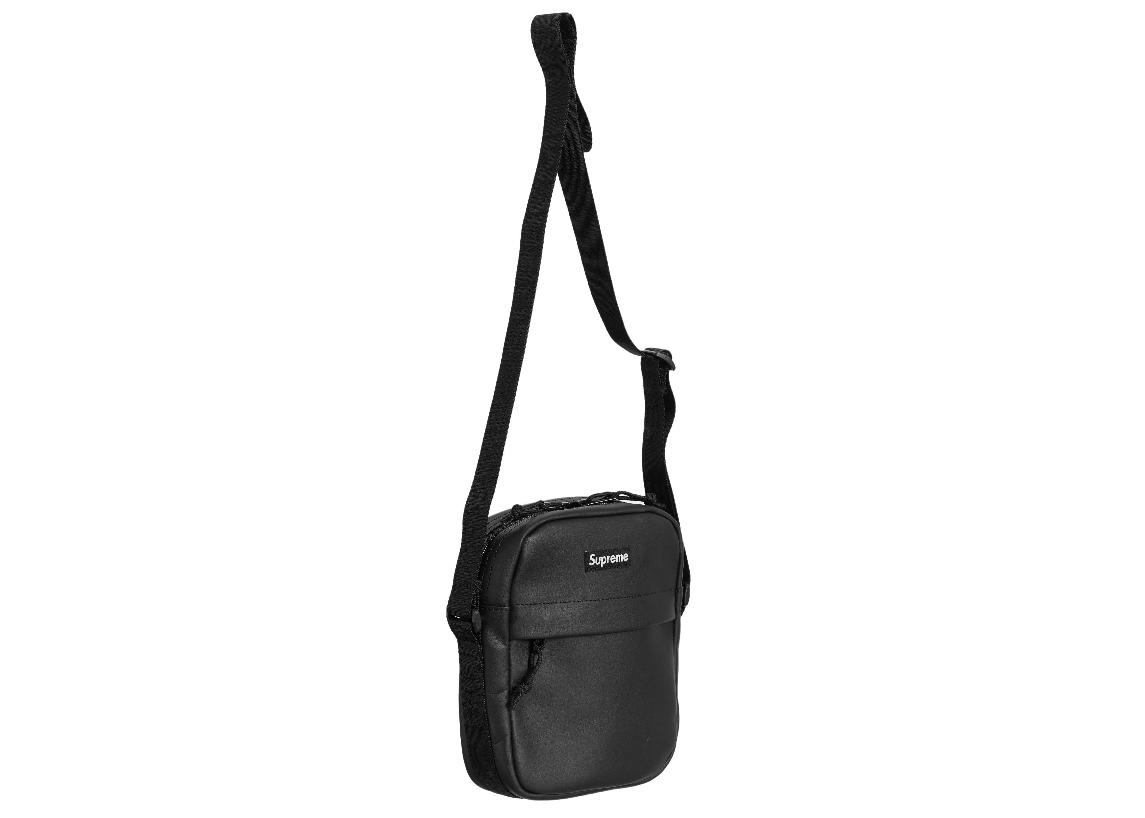 Supreme Leather Shoulder Bag Black – LacedUp