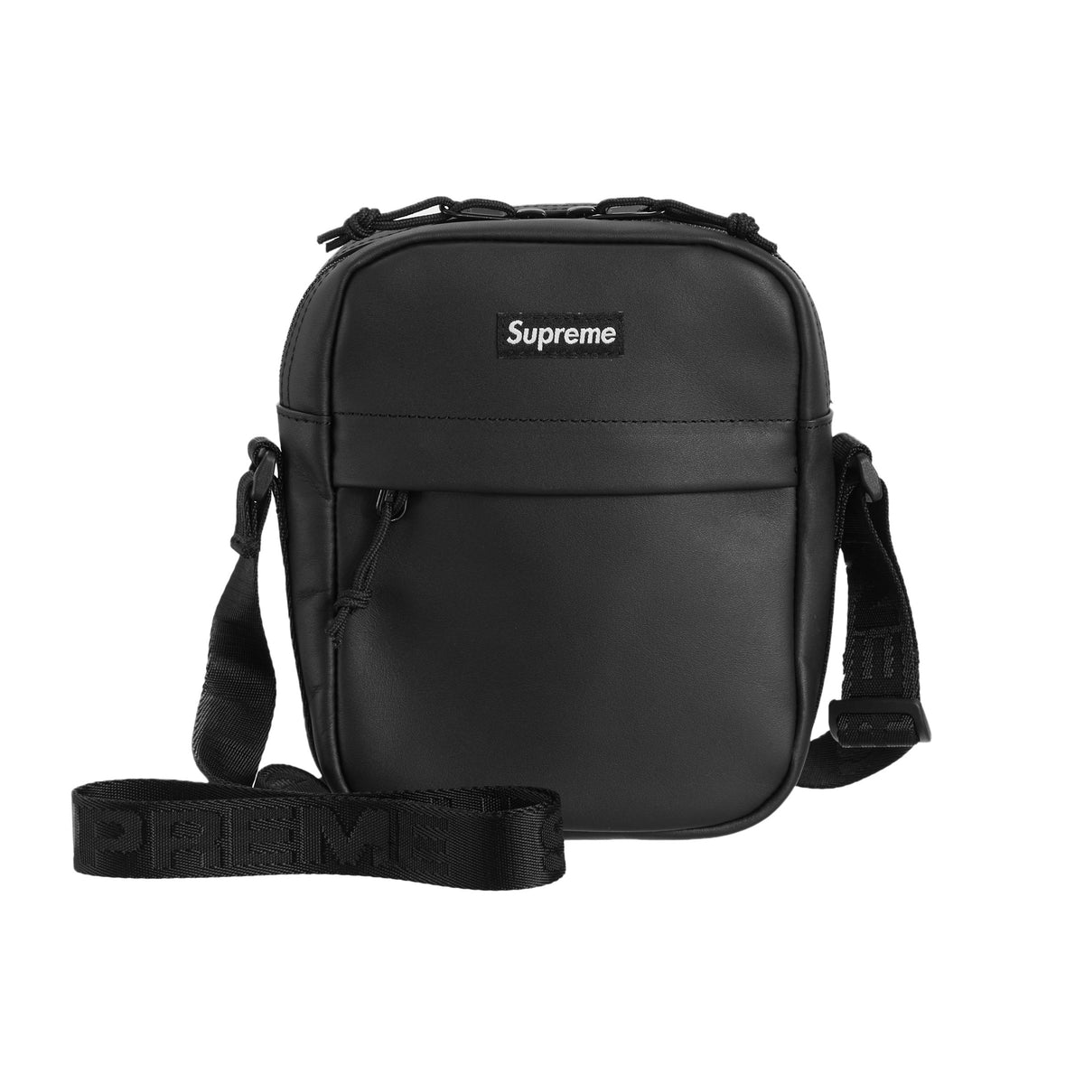 Supreme Leather Shoulder Bag Black – LacedUp