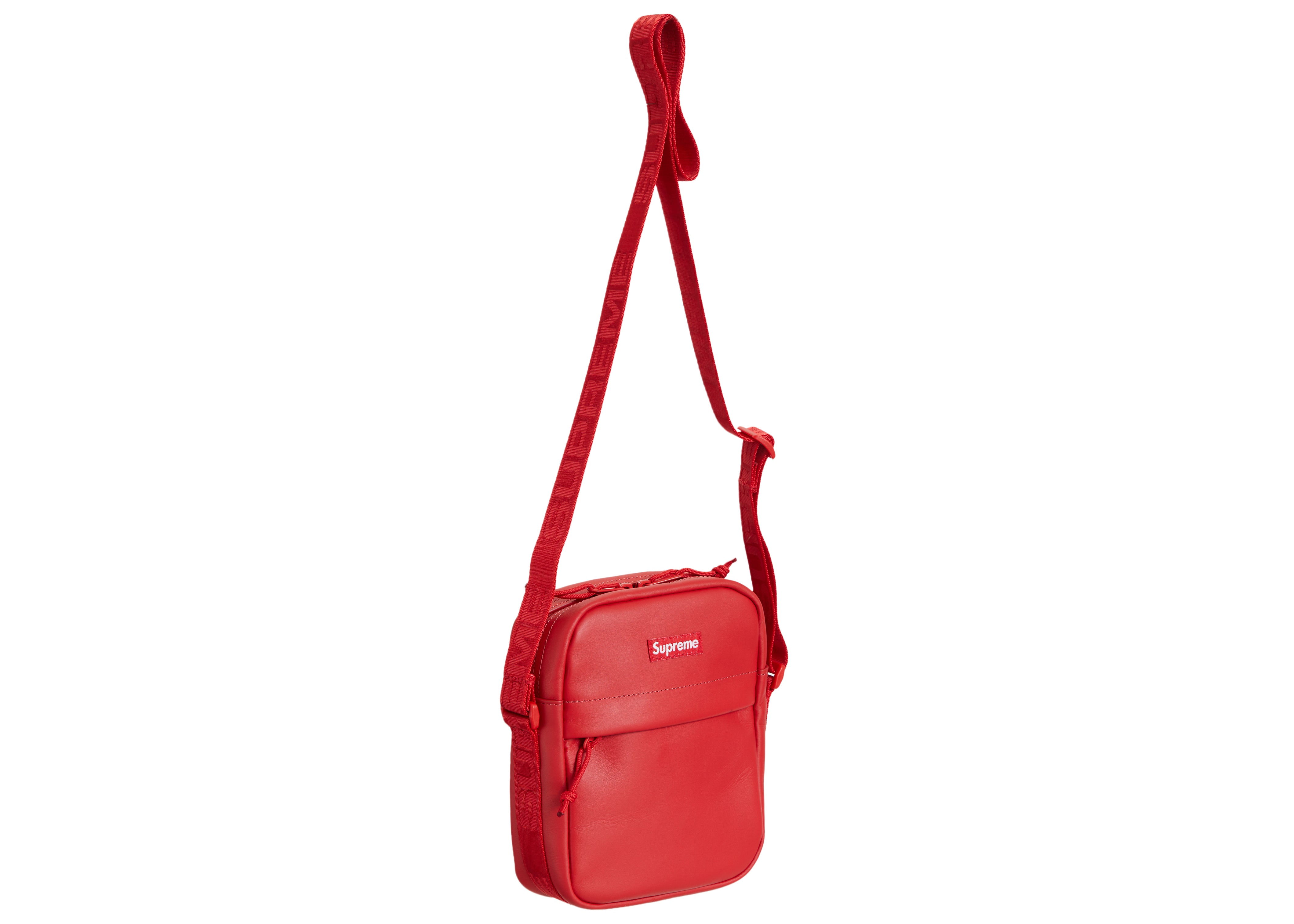Supreme Leather Shoulder Bag Red – LacedUp