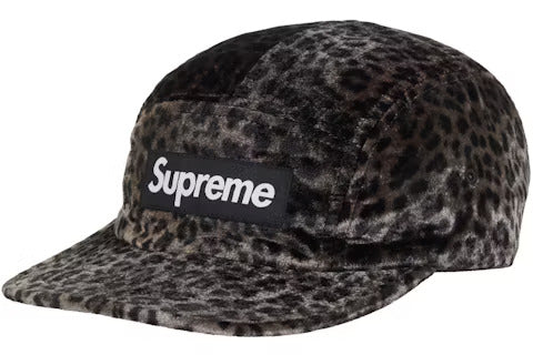 Supreme Leopard Velvet Camp Cap Black – LacedUp
