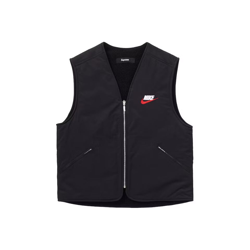 Supreme Nike Reversible Nylon Sherpa Vest Black – LacedUp