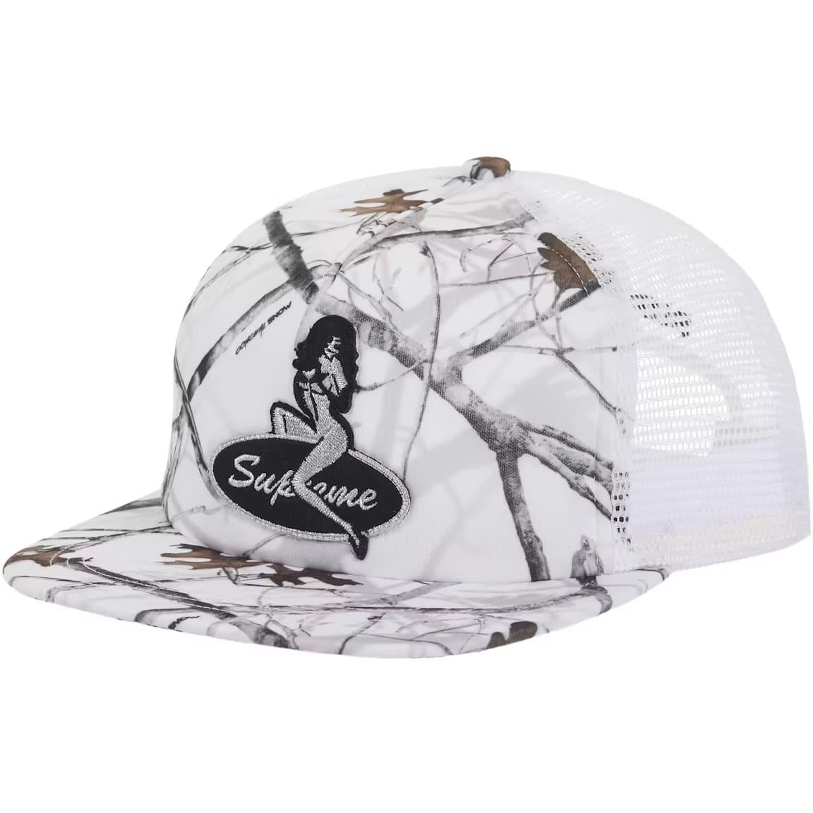 Supreme Pinup Mesh Back 5-Panel Supreme Mesh Back White FW22 supreme