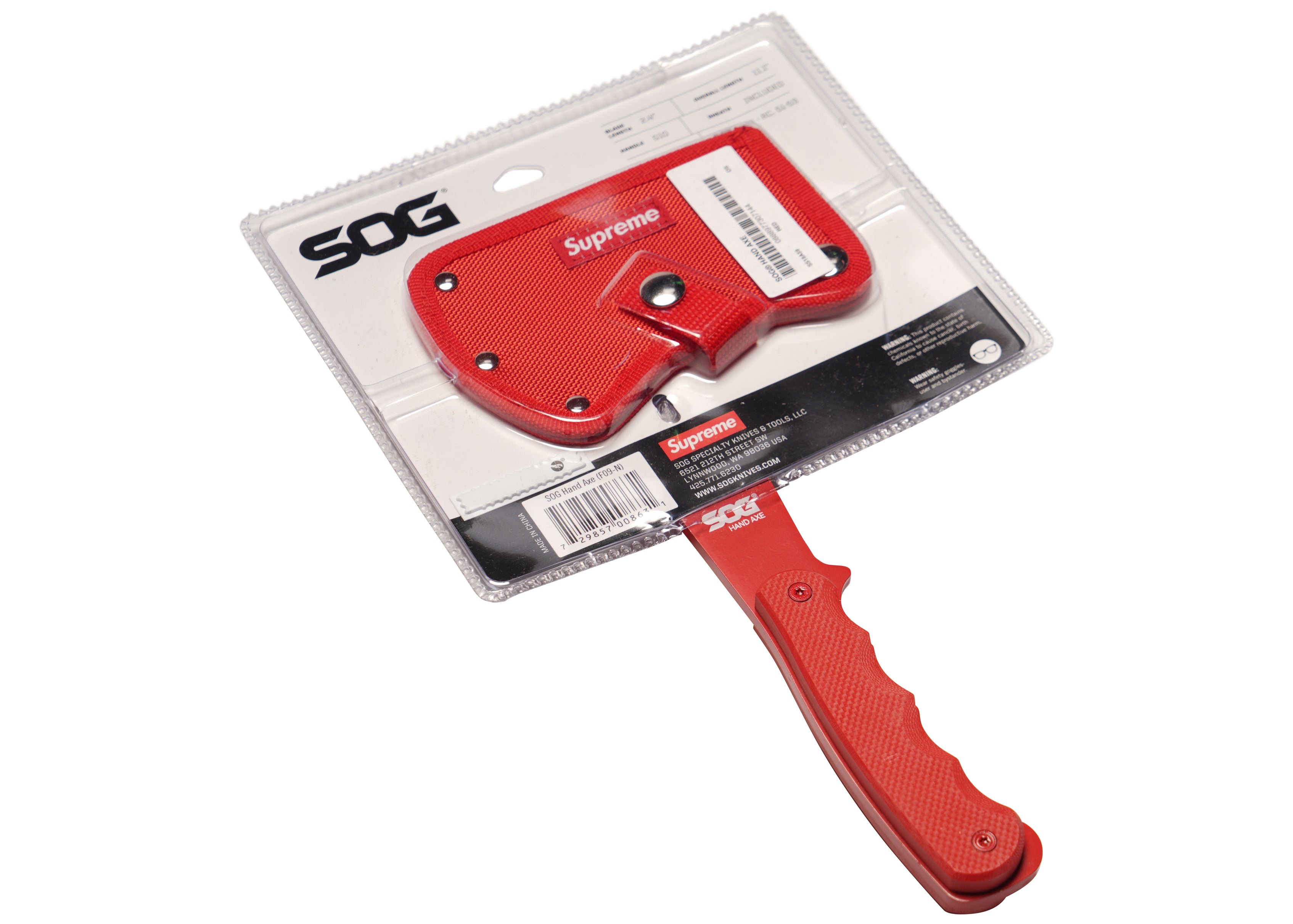 Supreme SOG Hand Axe Red