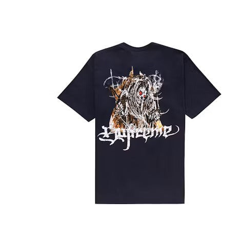 Supreme Arabic Box Logo Tee Navy – LacedUp