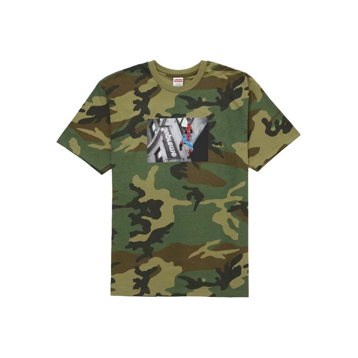 Supreme Arabic Box Logo Tee Woodland Camo – LacedUp