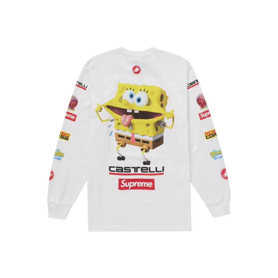 Supreme SpongeBob/Castelli Racing L/S Tee White – LacedUp