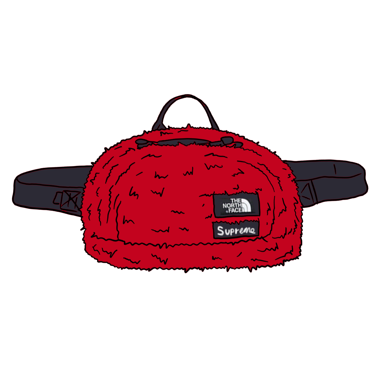 Supreme The North Face Faux Fur Waist Bag Red – LacedUp