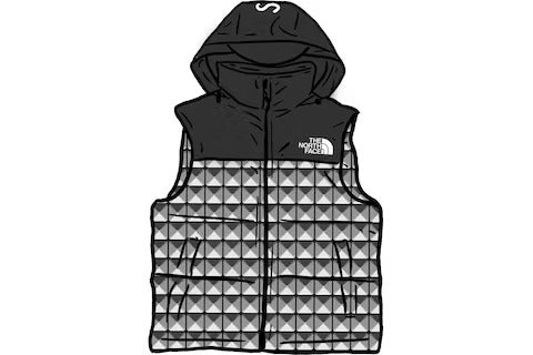 Supreme The North Face Studded Nuptse Vest Black