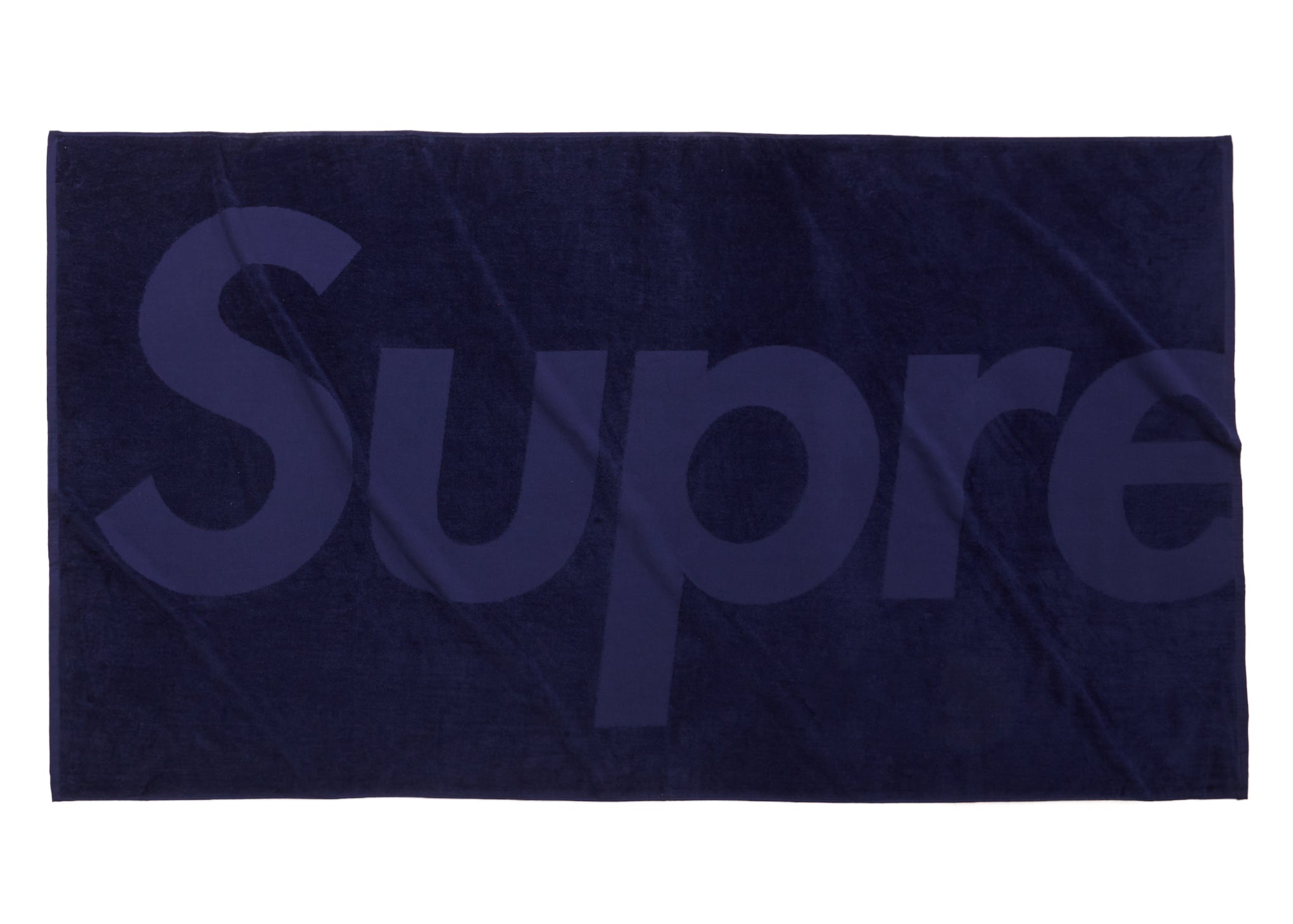 Supreme Tonal Logo Towel Navy