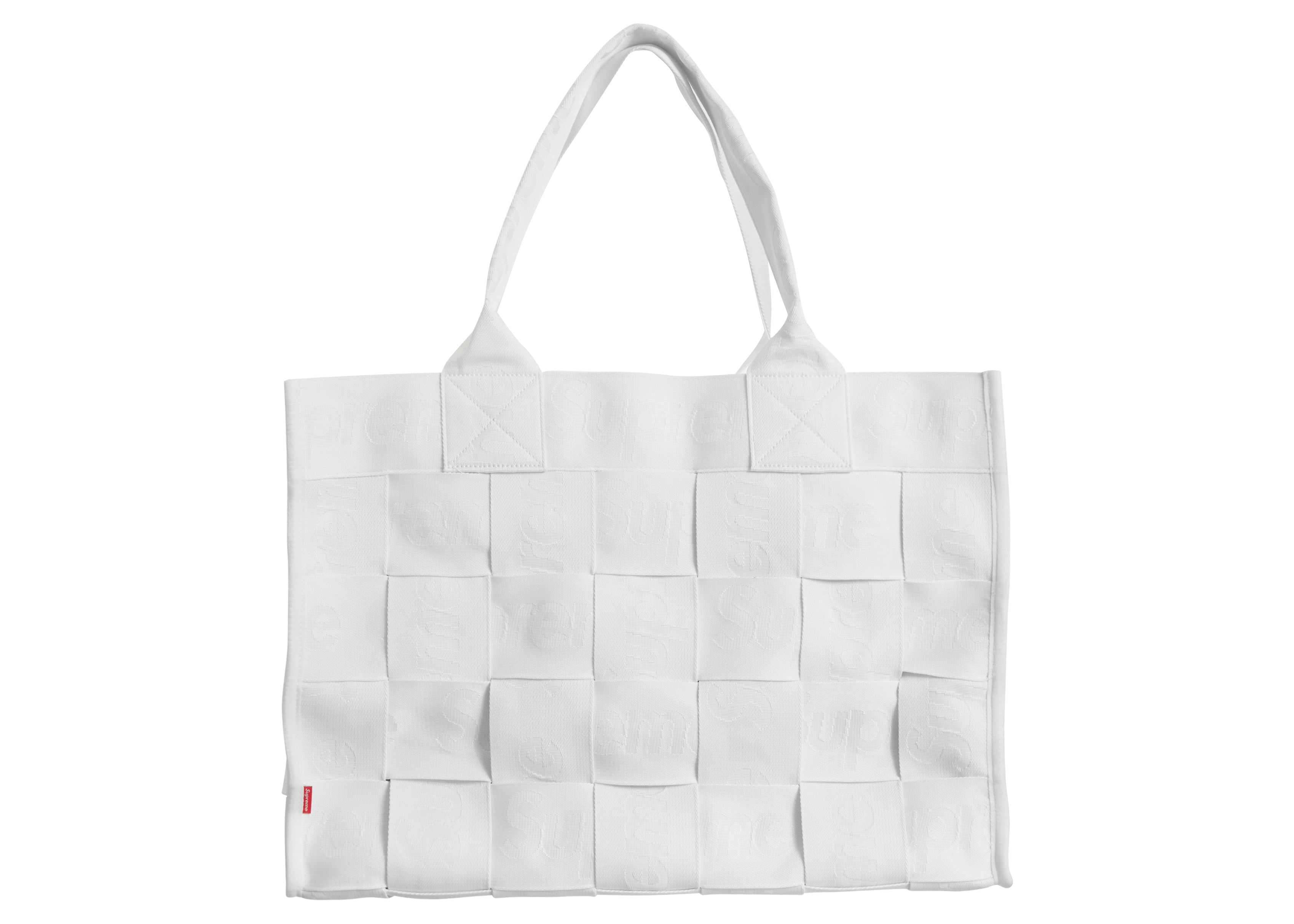 Supreme Woven Large Tote Bag White – LacedUp