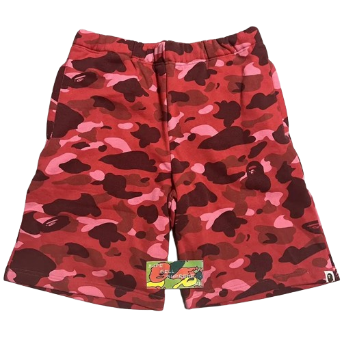 BAPE Red camo short sweat pants – LacedUp
