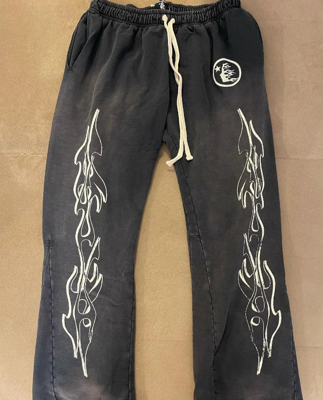 Hellstar Flare Black Flame Pants – LacedUp