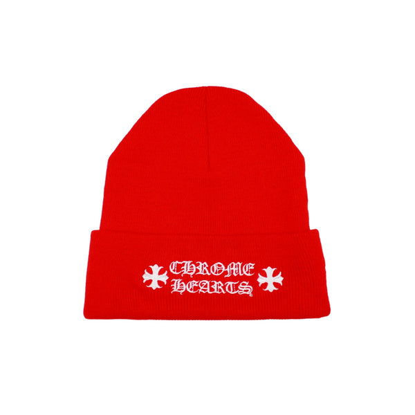 Chrome Hearts Logo Beanie Red – LacedUp