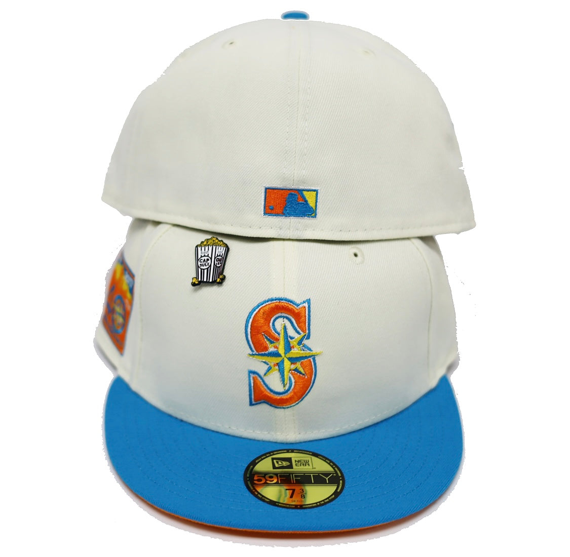 Seattle Mariners New Era Vegas Gold/H Red Bill And Doscientos Blue Bottom  With 40TH Anniversary Patch On 9FIFTY Adjustable SnapBack Hat