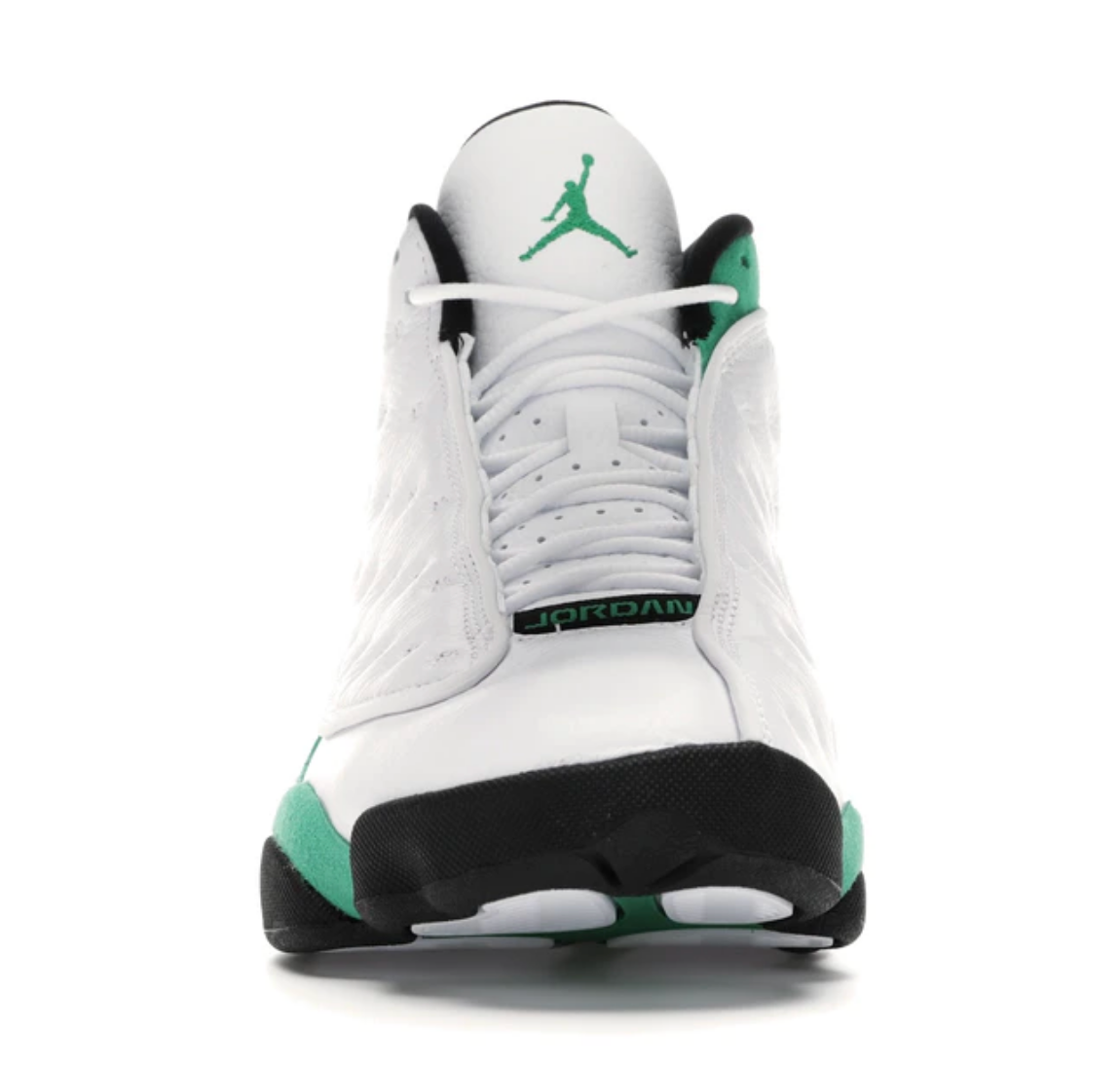 Air Jordan Retro 13 White Lucky Green LacedUp