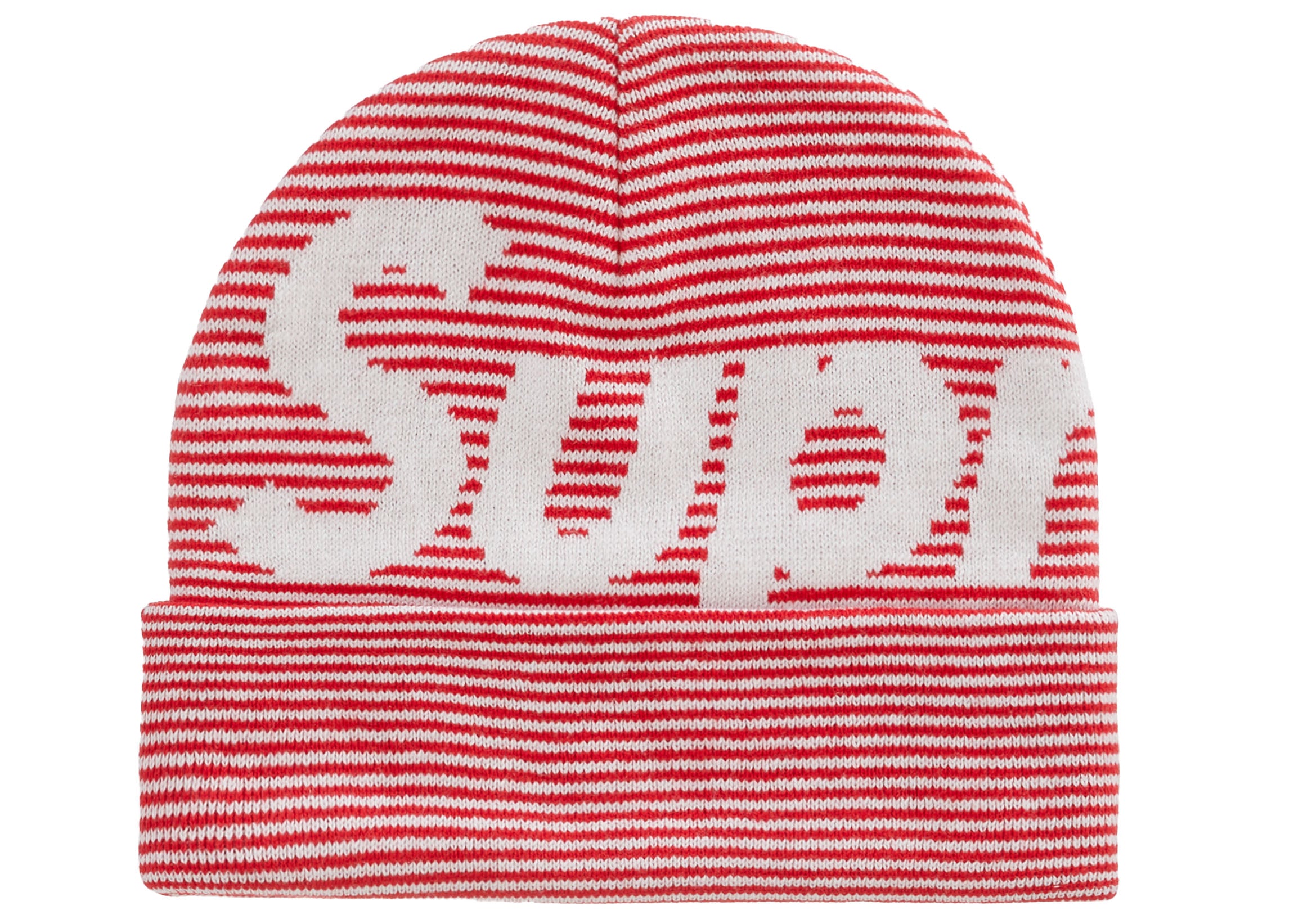 Supreme Big Logo Beanie (FW22) Red Stripe – LacedUp