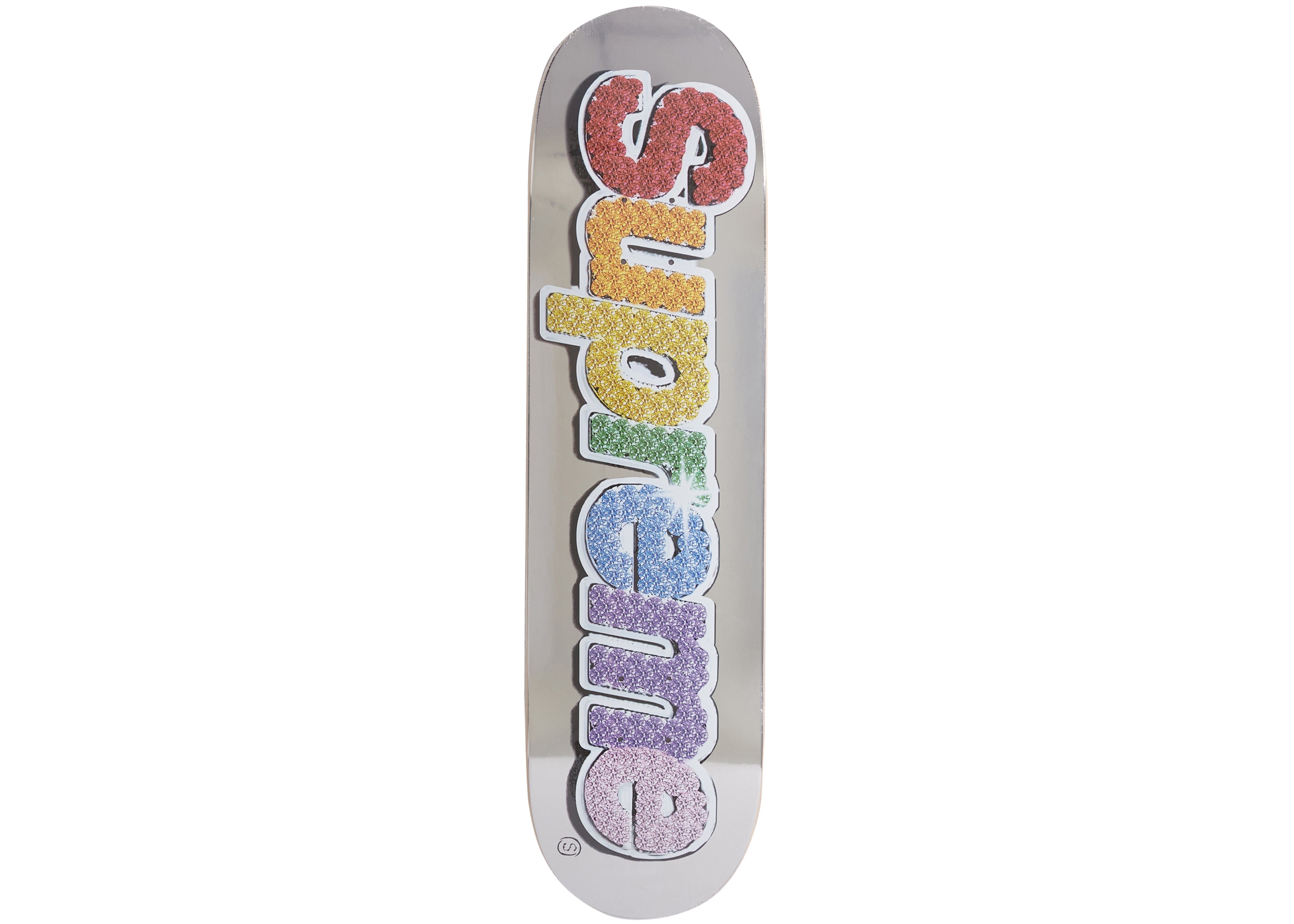 Supreme Bling Box Logo Skateboard Deck Platinum – LacedUp