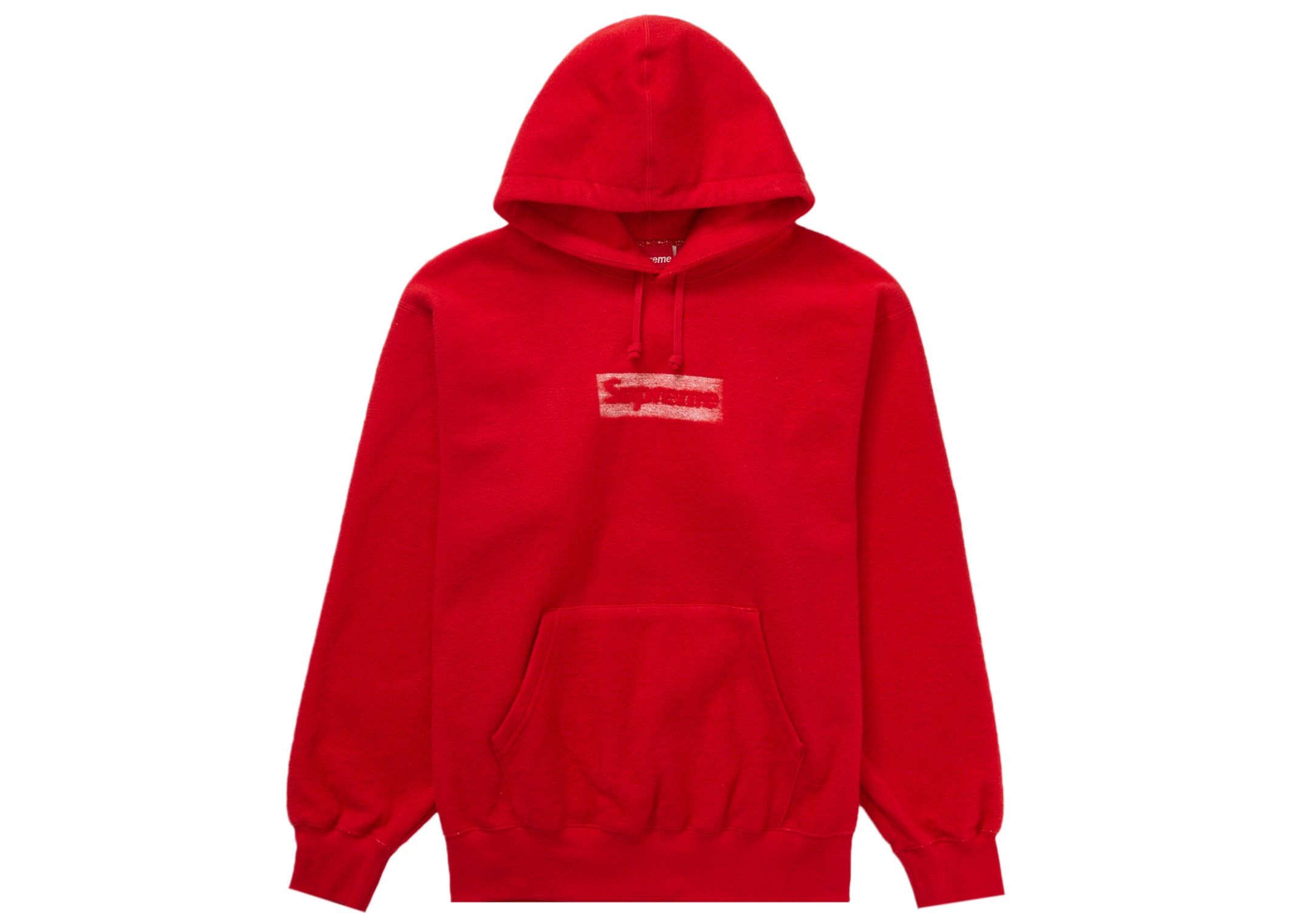 Supreme Cross Embroidered Box Logo Hooded Sweatshirt Red