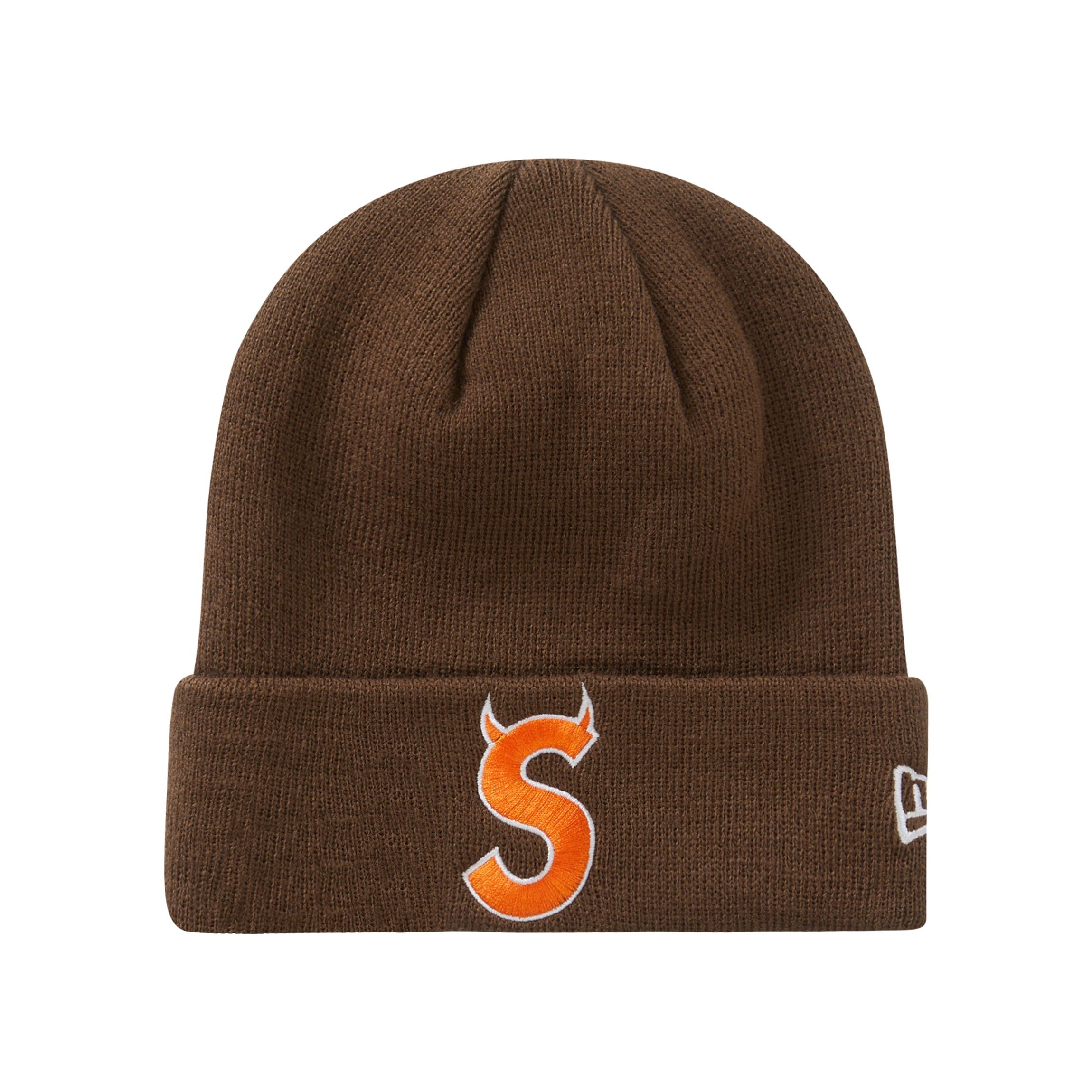 Supreme New Era S Logo Beanie (FW22) Brown