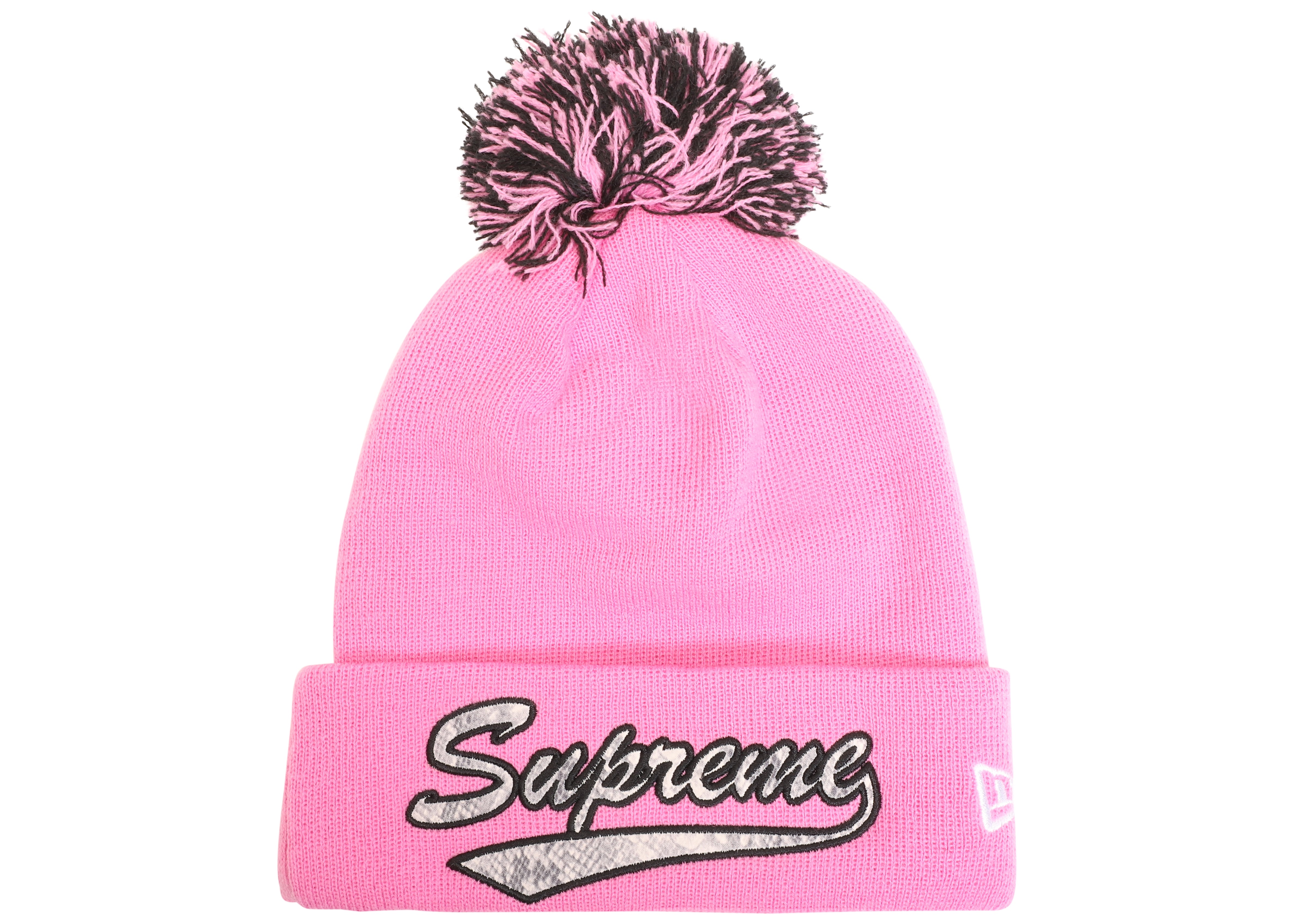 Supreme New Era Snake Script Beanie Pink – LacedUp